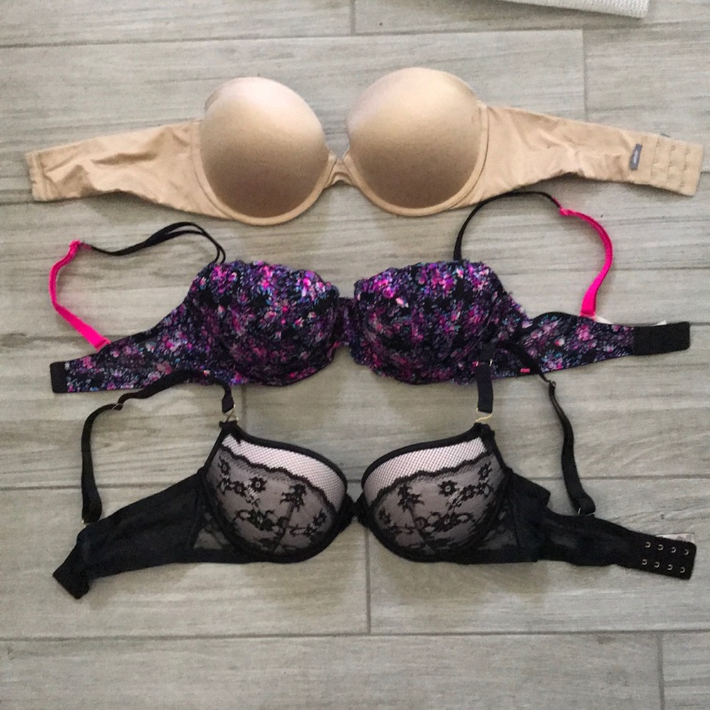 💋3 Bra Set! VS-PINK-AERIE Brands!